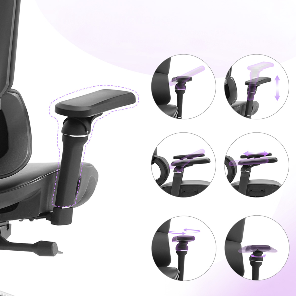fotel biurowy z podłokietnikami 6D Spacetronik SPC-EGAN-00