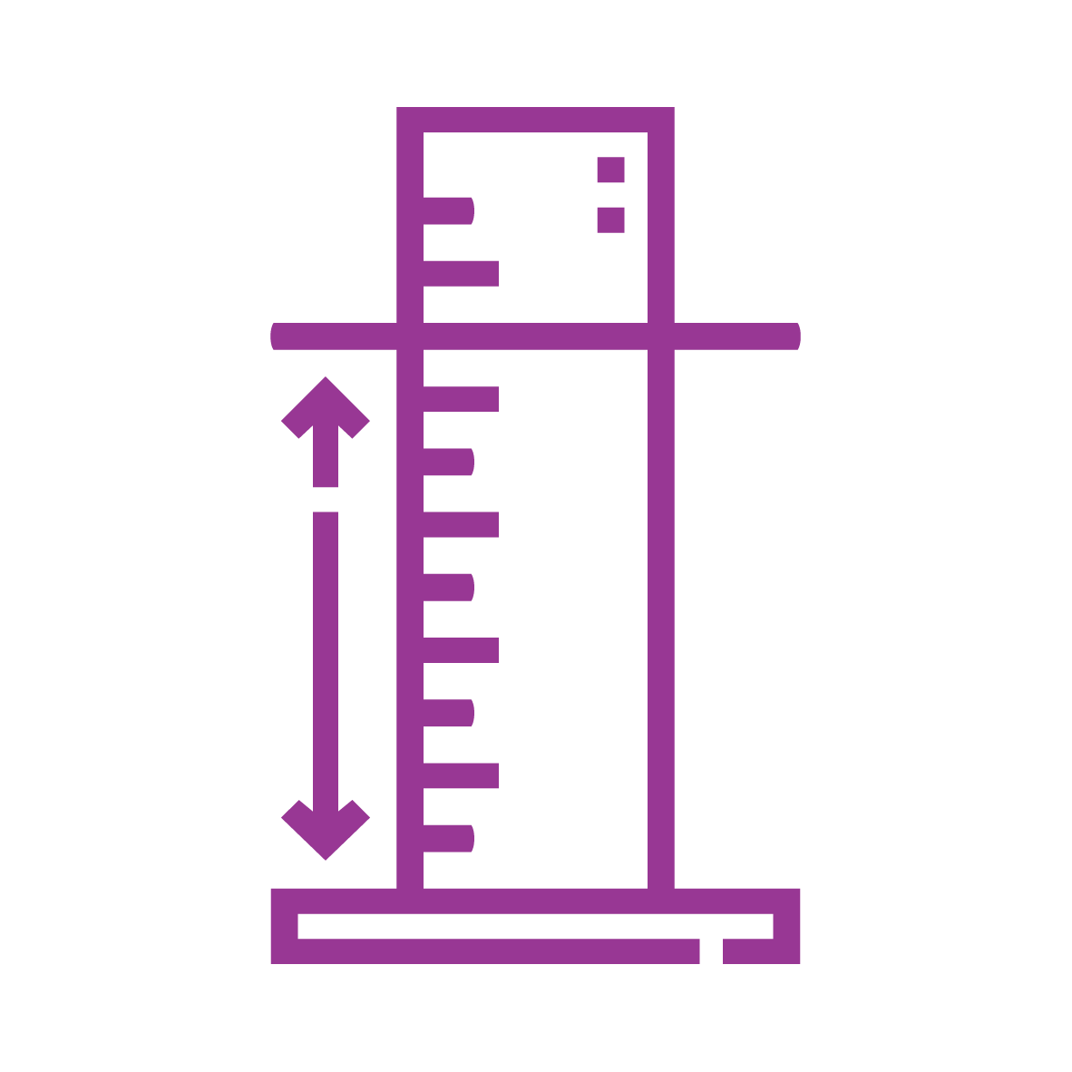 Ikona pokazująca zmianę wysokości