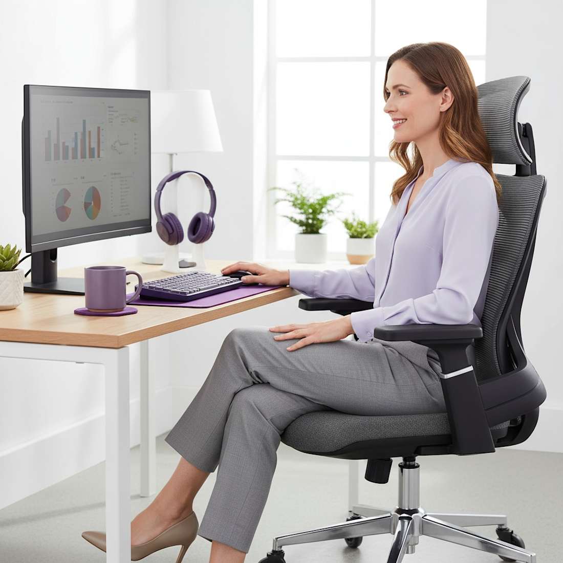 Komfortowy fotel ergonomiczny Spacetronik Axon