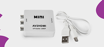 konwerter rca na hdmi, adapter av na hdmi, av2hdmi spacetronik, przejściówka rca hdmi, podłączenie ps2 do tv hdmi, konwerter retro konsoli, hdmi dla dvd rca, adapter sygnału analogowego hdmi
