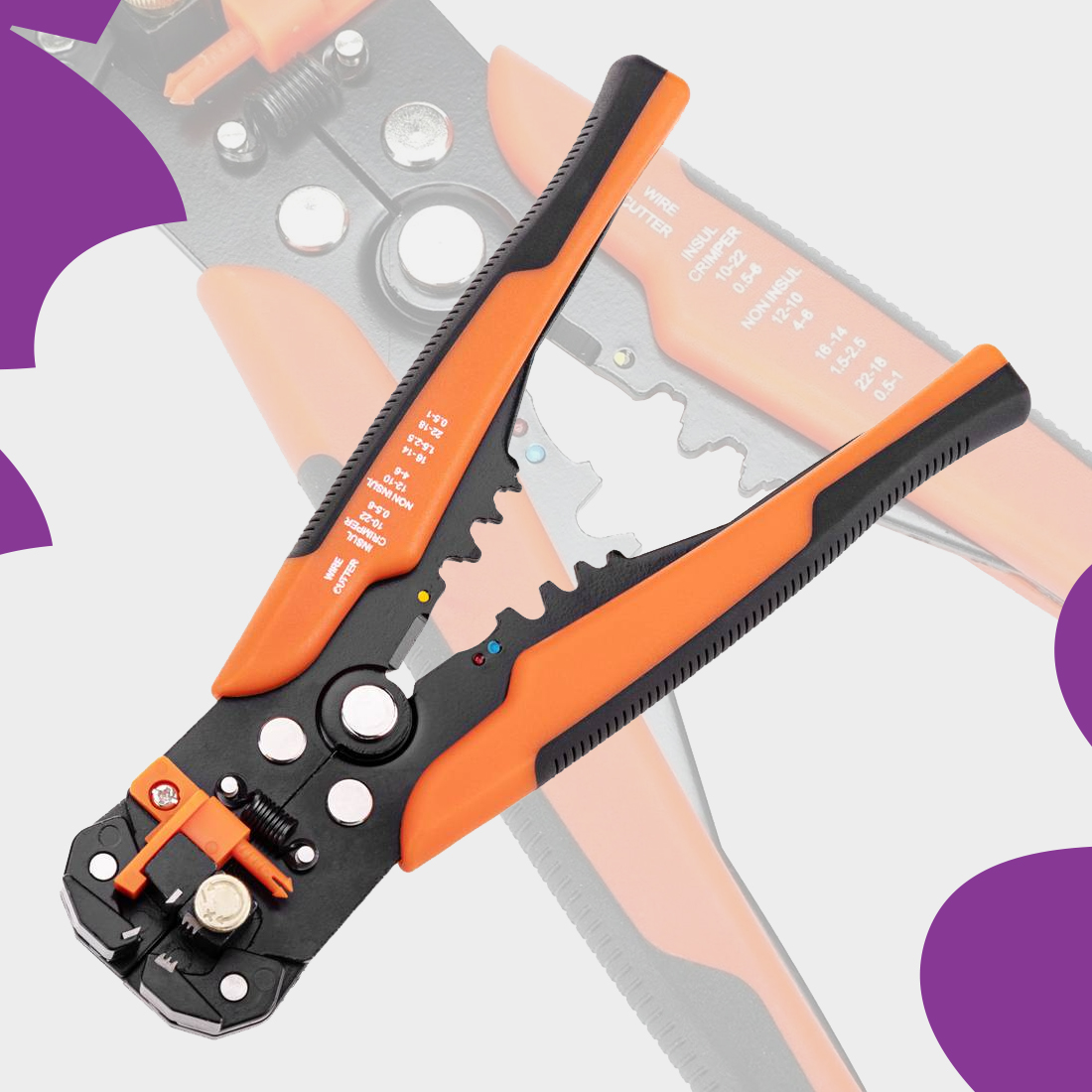 ściągacz izolacji, stripper do kabli, zaciskarka przewodów, narzędzie elektryka, automatyczny stripper, ściągacz 5 w 1, Spacetronik CP-S108, szczypce do przewodów