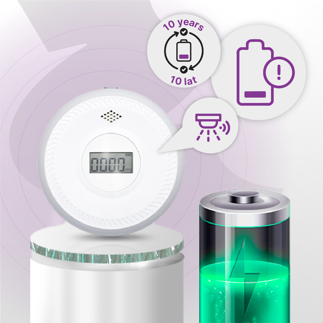 czujnik czadu bateria 5 lat, czujnik CO długowieczny, czujnik czadu energooszczędny, alarm czadu CR123A, czujnik czadu niskie zużycie, czujnik CO 10 lat, czujnik czadu trwały, czujnik dymu bateria, smart czujnik czadu, alarm czadu dom