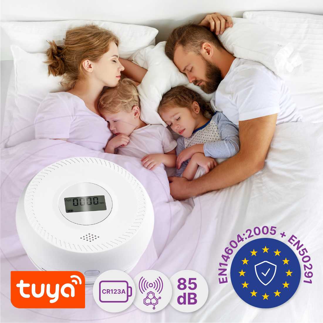 czujnik czadu certyfikat CE, czujnik czadu EN50291, czujnik dymu EN14604, czujnik czadu TÜV, czujnik czadu europejski, czujnik CO certyfikowany, czujnik czadu bezpieczny, alarm czadu CE, czujnik dymu certyfikat, spacetronik bezpieczeństwo