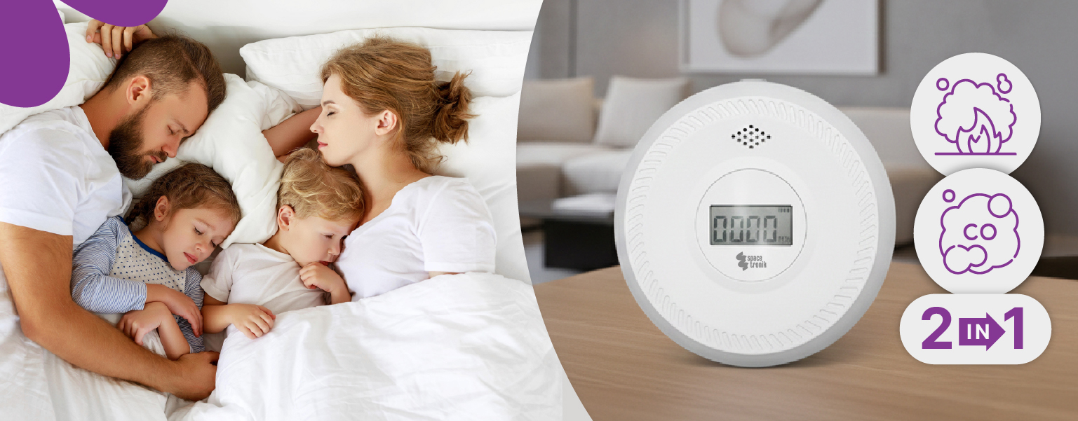 czujnik czadu wifi, czujnik dymu wifi, alarm czadu tuya, smart czujnik czadu i dymu, czujnik CO LCD, czujnik dymu aplikacja, czujnik czadu spacetronik, alarm czadu do domu