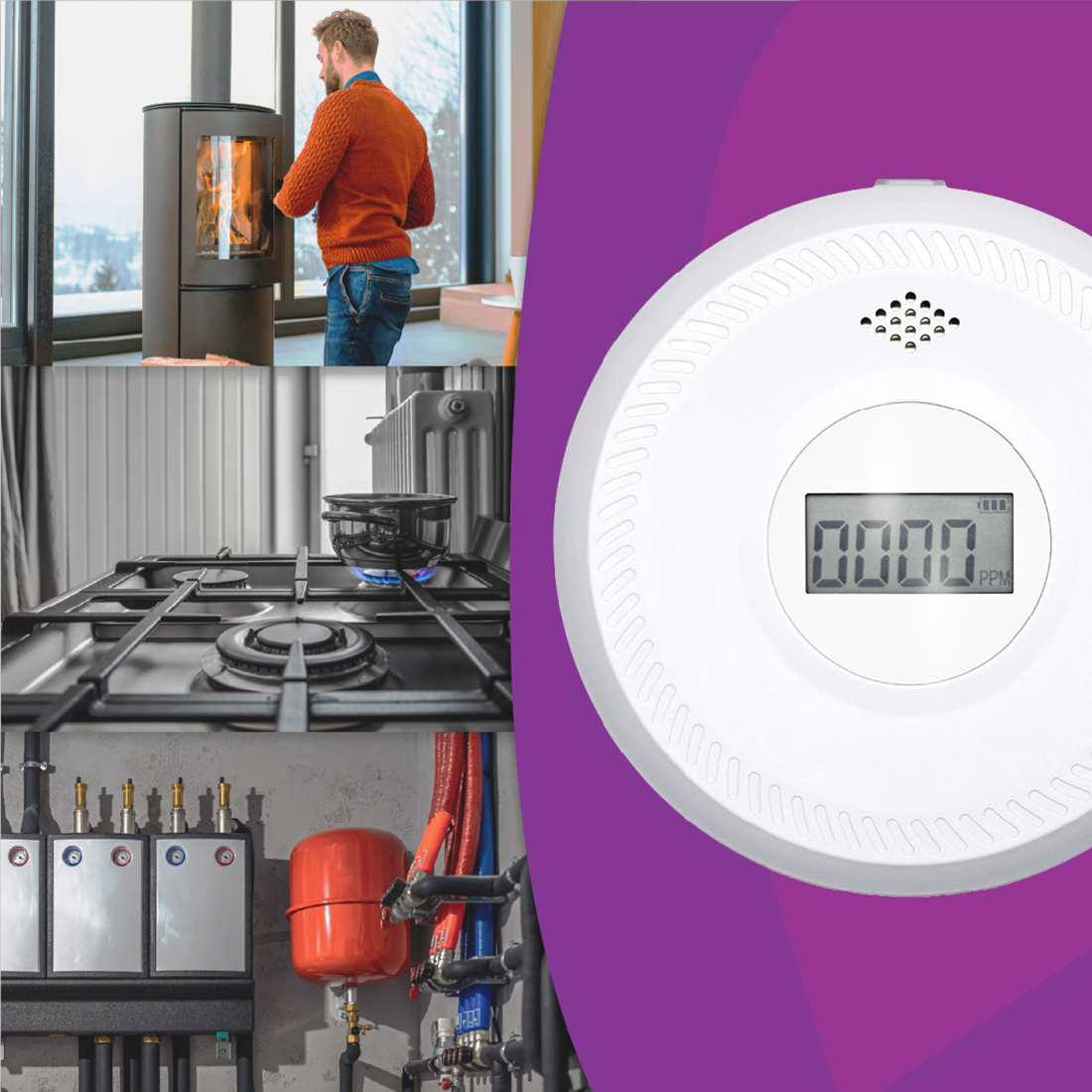 czujnik czadu wifi, czujnik dymu wifi, alarm czadu tuya, smart czujnik czadu i dymu, czujnik CO LCD, czujnik dymu aplikacja, czujnik czadu spacetronik, alarm czadu do domu