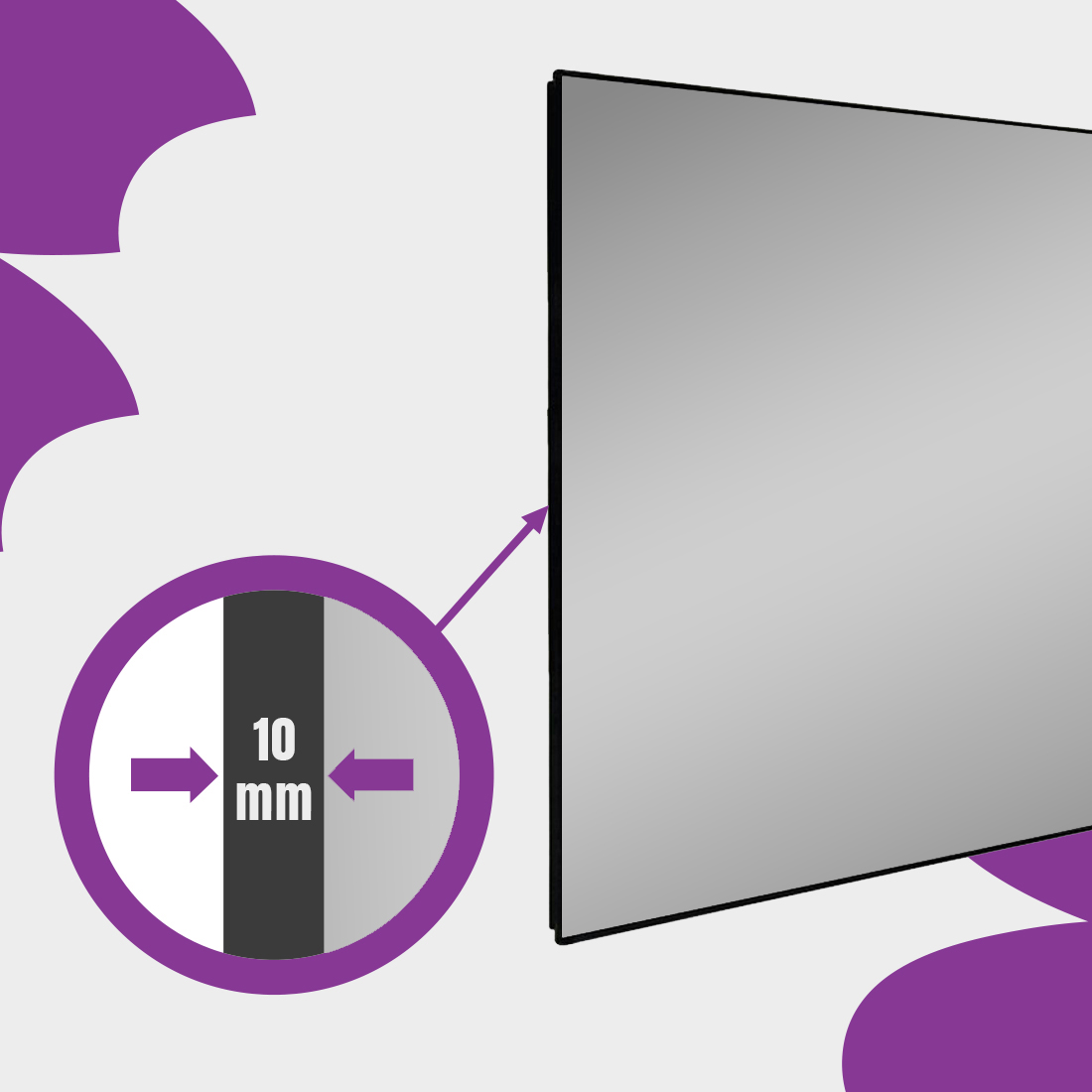 ekran projekcyjny 100 cali, ekran 16:9 ramowy, ultracienka ramka 10 mm, ekran do kina domowego, ekran 4K, ekran napinany PVC, ekran stały aluminiowy, ekran do projektora, ekran 3D, ekran perforowany