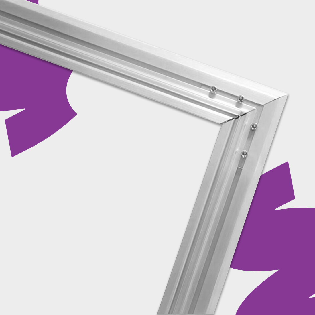 aluminiowa rama ekranu, stabilna konstrukcja, wytłaczany profil, trwałość na lata, ekran projekcyjny stały, montaż ścienny, cienka ramka, kino domowe 100 cali, 4K kompatybilny, 3D ready