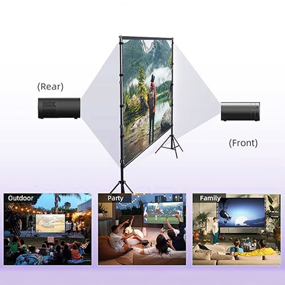 dwustronny ekran projekcyjny, ekran przezroczysty Spacetronik, ekran na konferencje, ekran do prezentacji, ekran do projekcji tylniej, ekran poliestrowy, ekran z dwóch stron