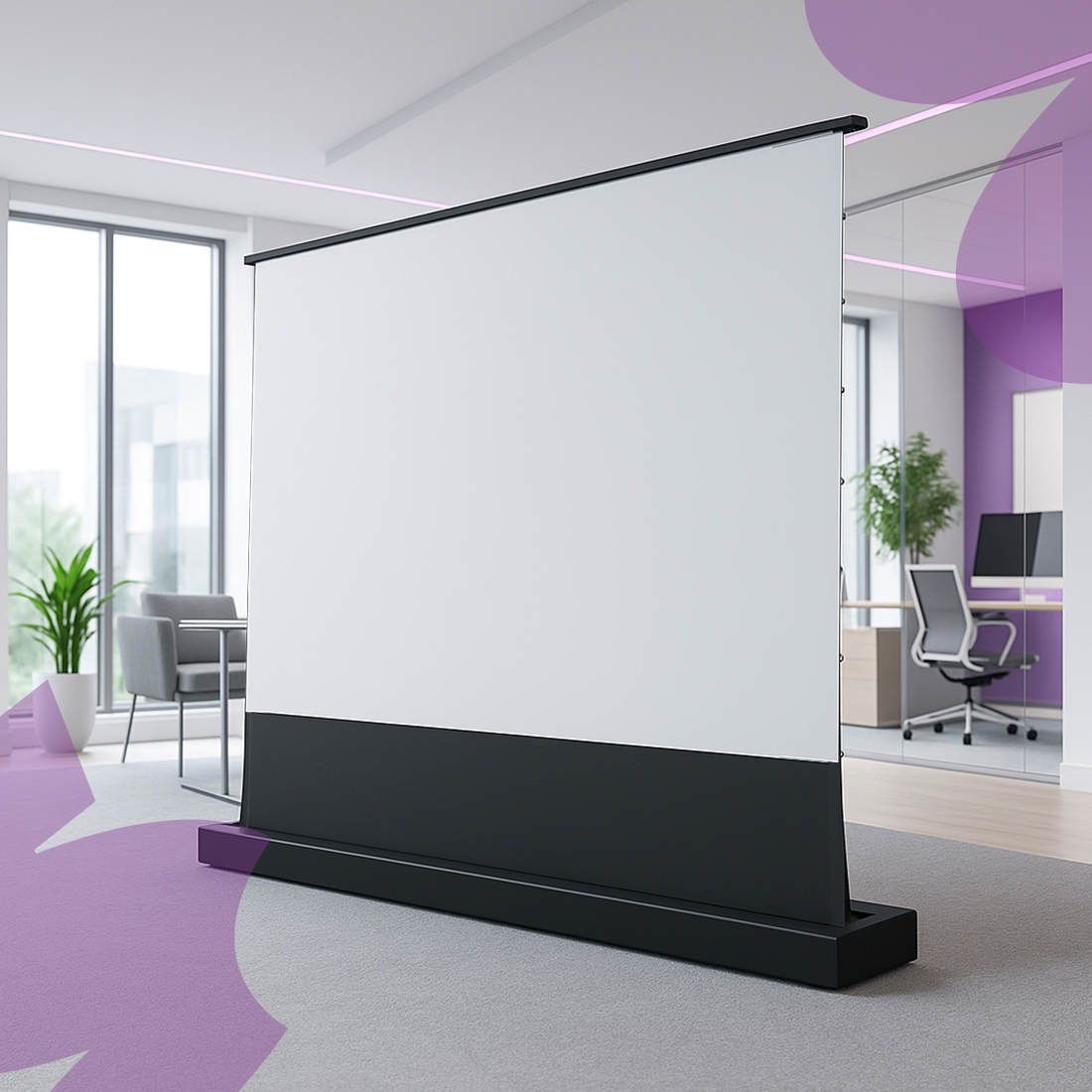 ekran mobilny do kina domowego, ekran do biura, ekran 100 cale przenośny, PRS-GE01 4K HD