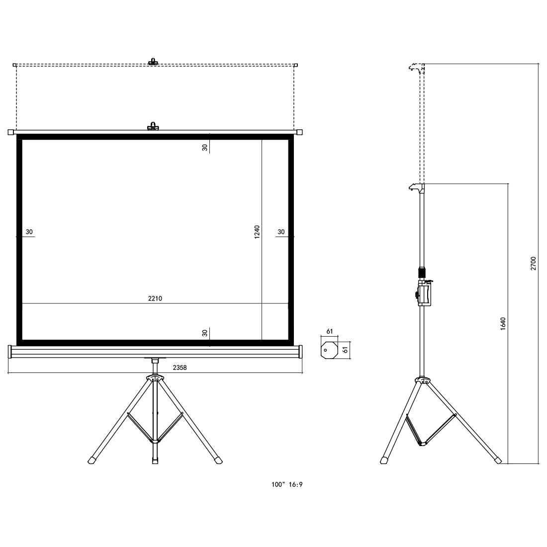 Ekran projekcyjny na wieczór filmowy