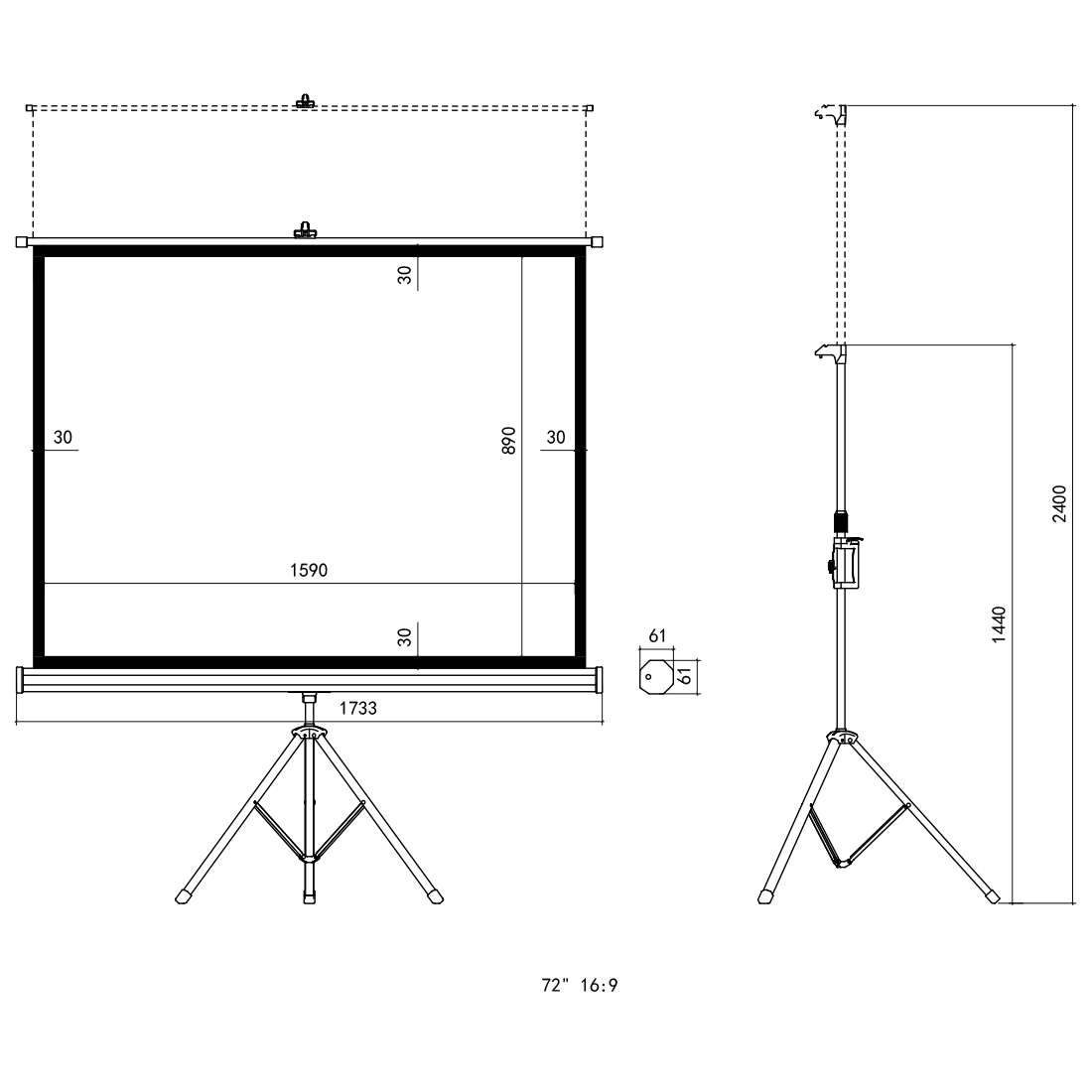 Ekran projekcyjny na wieczór filmowy