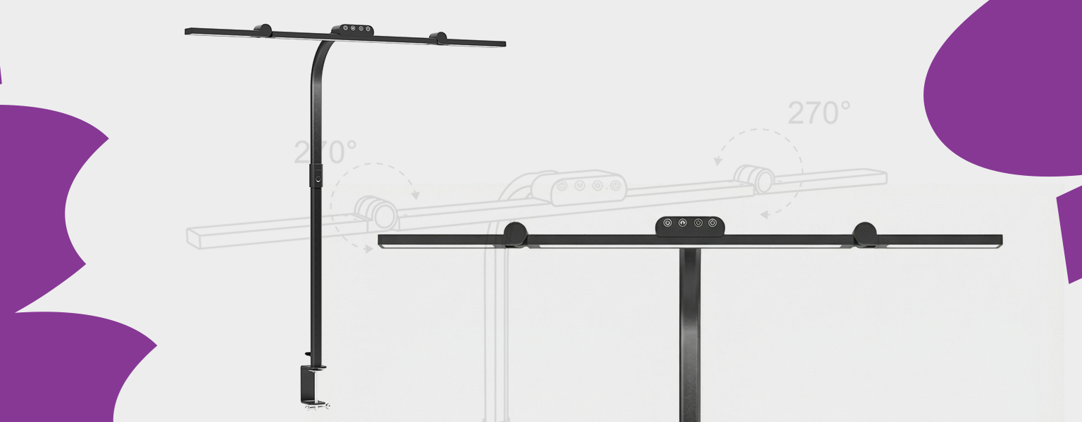 lampa biurkowa LED, lampa kreślarska bezcieniowa, lampa do rysowania, lampa biurowa Spacetronik, lampa LED do pracy, lampa z regulacją barwy, lampa do biura, profesjonalna lampa biurkowa