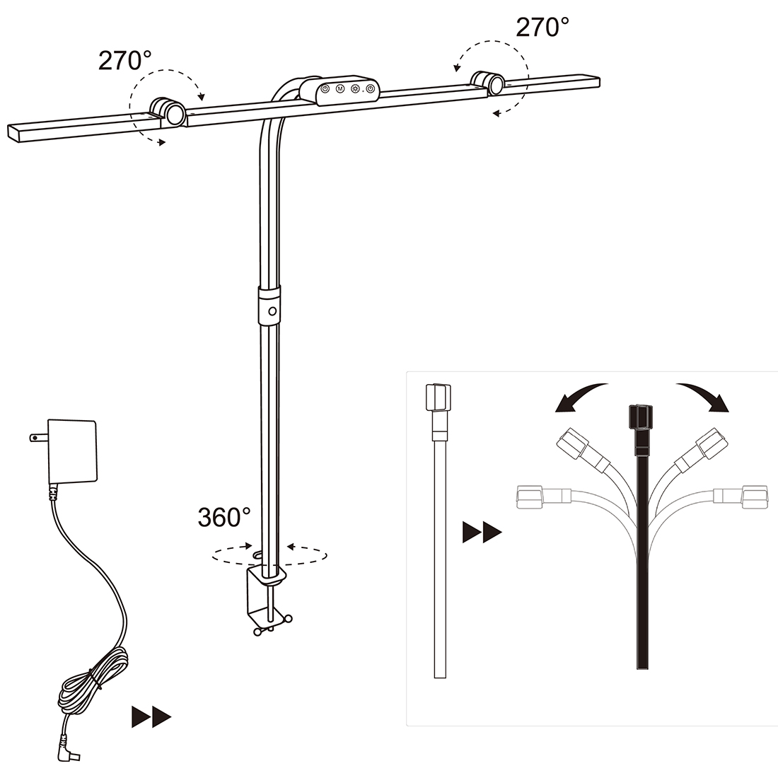 lampa biurkowa LED, lampa kreślarska bezcieniowa, lampa do rysowania, lampa biurowa Spacetronik, lampa LED do pracy, lampa z regulacją barwy, lampa do biura, profesjonalna lampa biurkowa