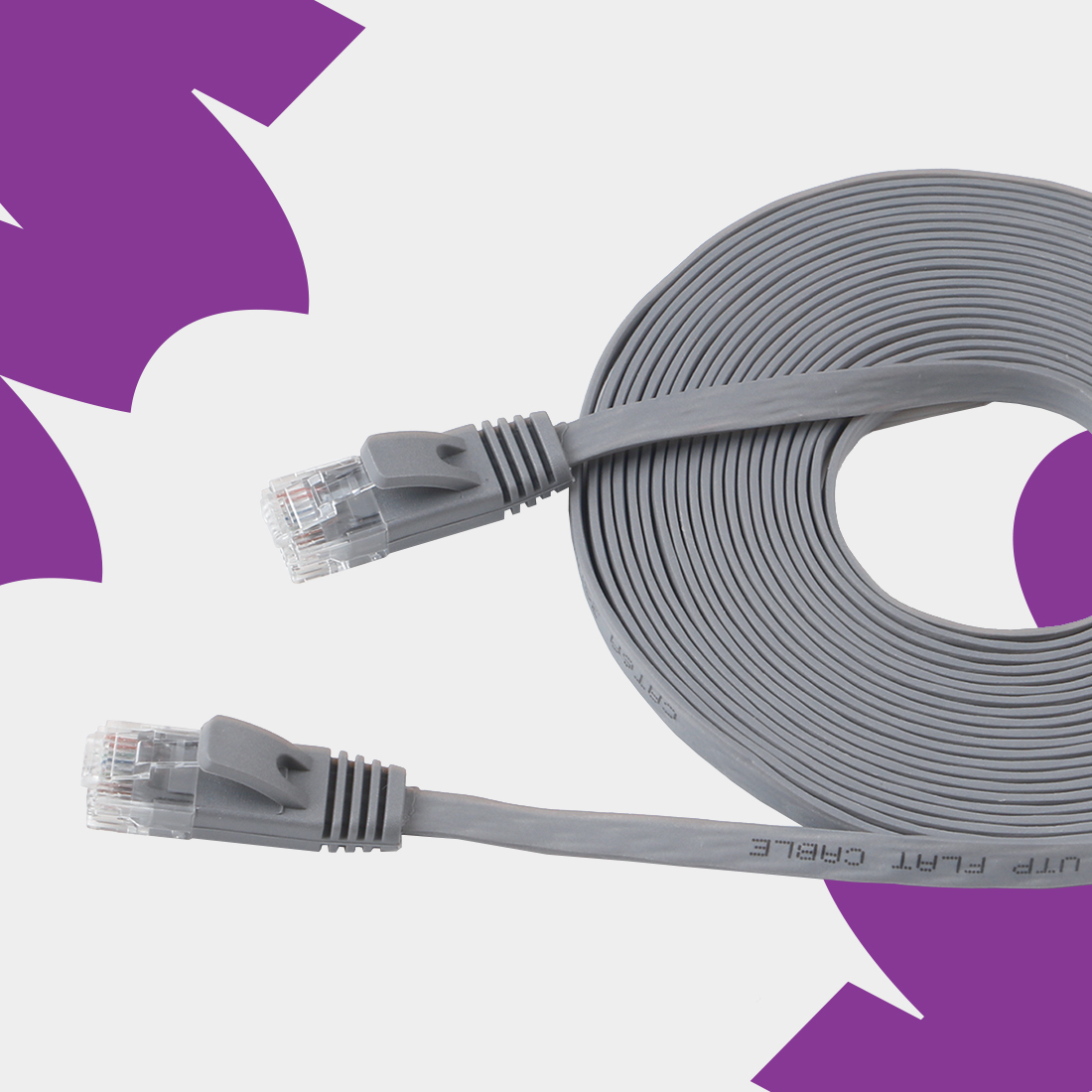 kabel sieciowy spacetronik krj 6a fl izolacja pvc czarny płaski rj45 profesjonalny