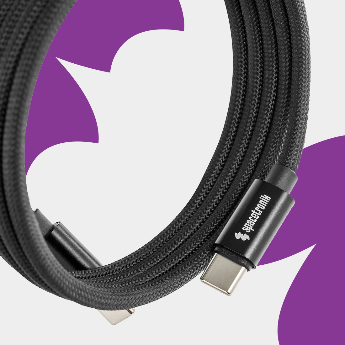 Spacetronik KU02M_SPC012B kabel USB-C 2.0 do ładowania