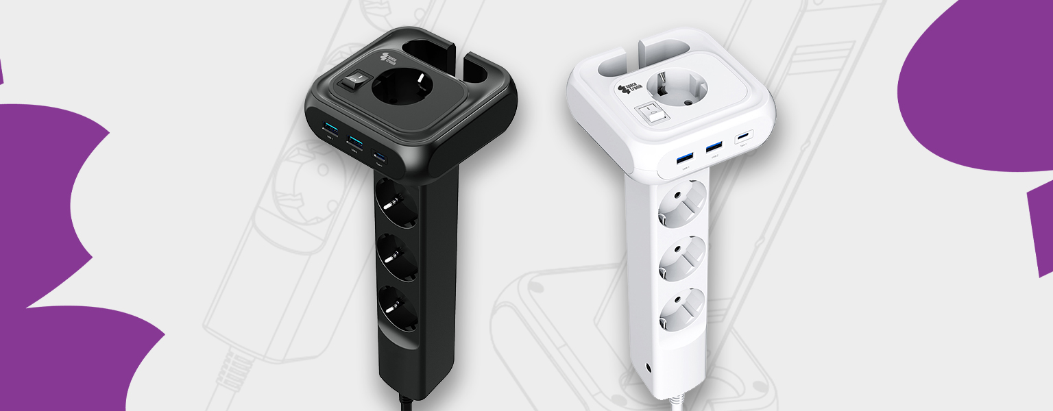 listwa zasilająca usb, listwa biurkowa usb c, listwa zasilająca z szybkim ładowaniem, przedłużacz biurkowy usb, power strip usb c, listwa 4 gniazda 3 usb, listwa do biurka z usb, listwa zasilająca spacetronik