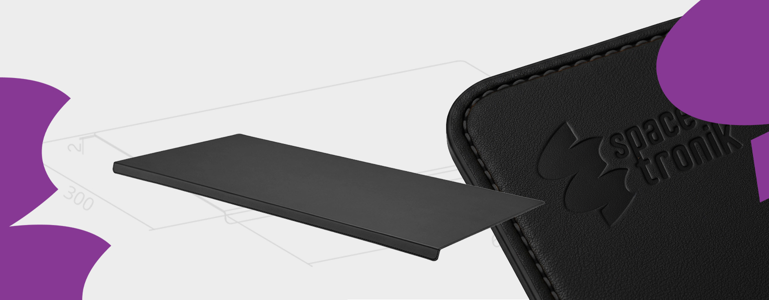 mata filcowa pod myszkę, podkładka na biurko 120x60, Spacetronik mata PVC, elegancka podkładka do biura, jasnoszary filc, podkładka gamingowa filcowa, filcowa mata na laptopa, podkładka komputerowa XL