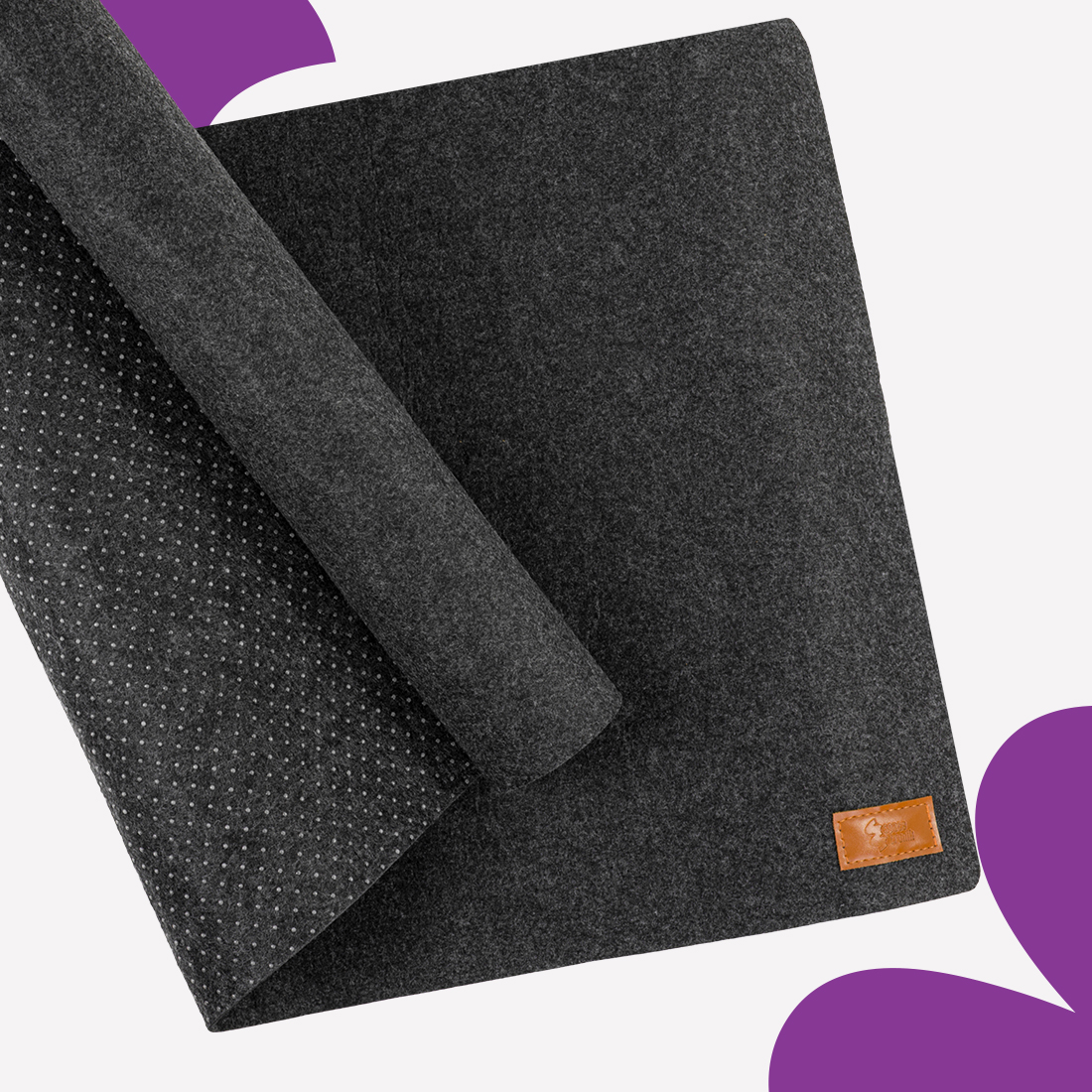 mata filcowa pod myszkę, podkładka na biurko 80x40, Spacetronik mata PVC, elegancka podkładka do biura, ciemnoszary filc, podkładka gamingowa filcowa, filcowa mata na laptopa, podkładka komputerowa XL