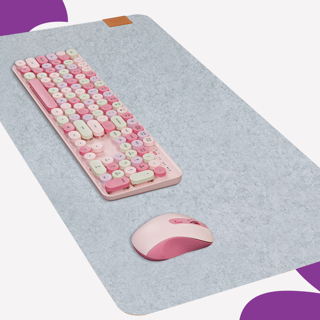 mata filcowa pod myszkę, podkładka na biurko 80x40, Spacetronik mata PVC, elegancka podkładka do biura, jasnoszary filc, podkładka gamingowa filcowa, filcowa mata na laptopa, podkładka komputerowa XL