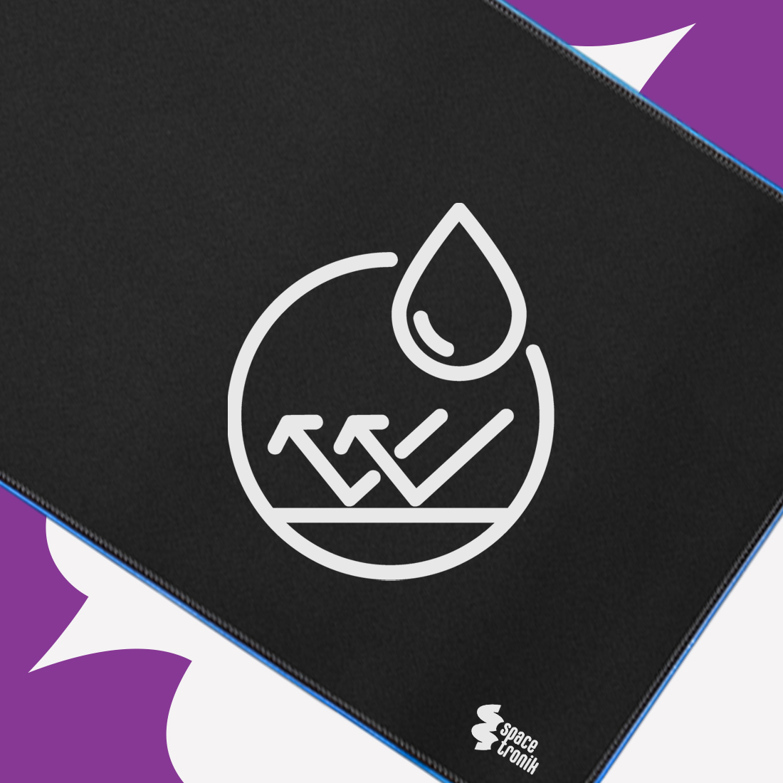 wodoodporna mata gamingowa, podświetlana podkładka RGB, ładowarka Qi wbudowana