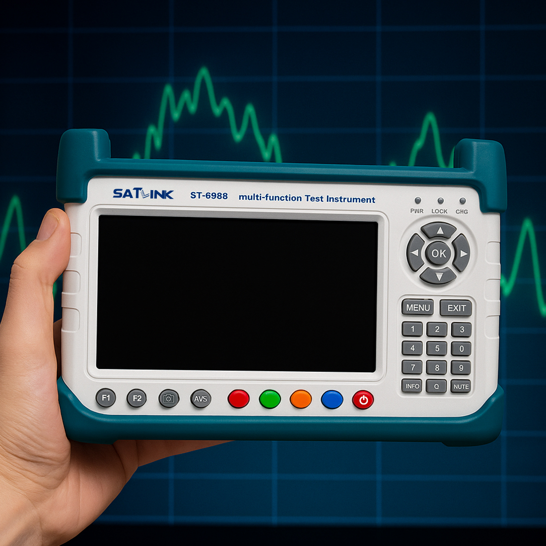 satlink st6988 analizator widma, spectrum analyzer tv, finder tv spectrum