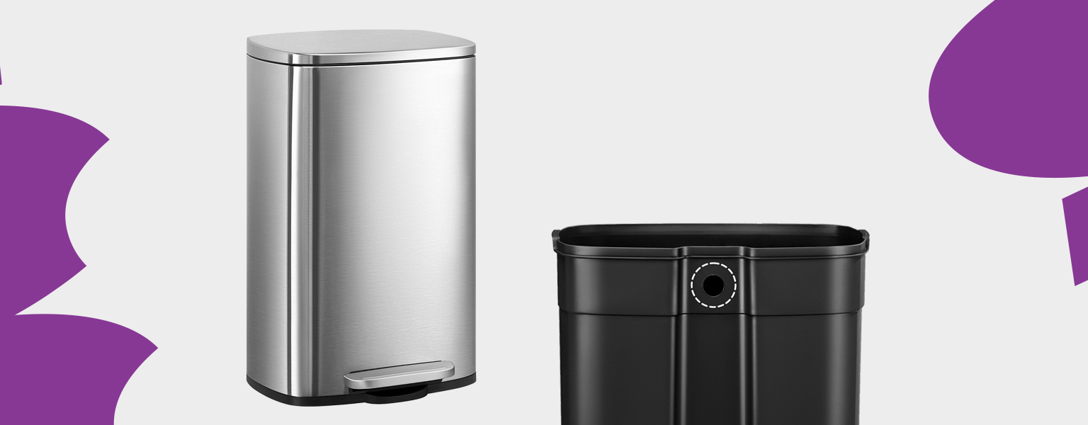 kosz na śmieci z pojedyńczą komorą, kosz na recykling i odpady, kosz stal nierdzewna soft-close, nowoczesny kosz kuchenny, kosz z cichym domykiem, elegancki kosz na śmieci, kosz do segregacji odpadów, kosz Spacetronik SFFT0011