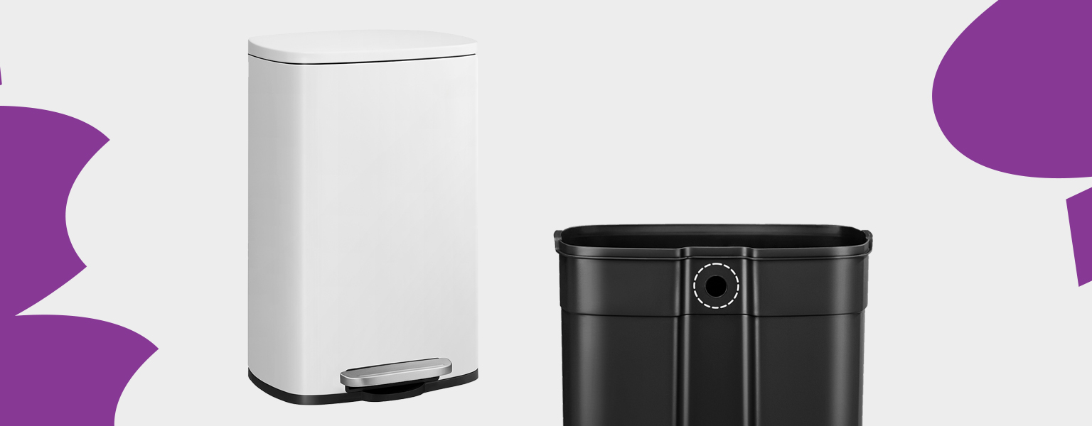 kosz na śmieci z pojedyńczą komorą, kosz na recykling i odpady, kosz stal nierdzewna soft-close, nowoczesny kosz kuchenny, kosz z cichym domykiem, elegancki kosz na śmieci, kosz do segregacji odpadów, kosz Spacetronik SFFT0011