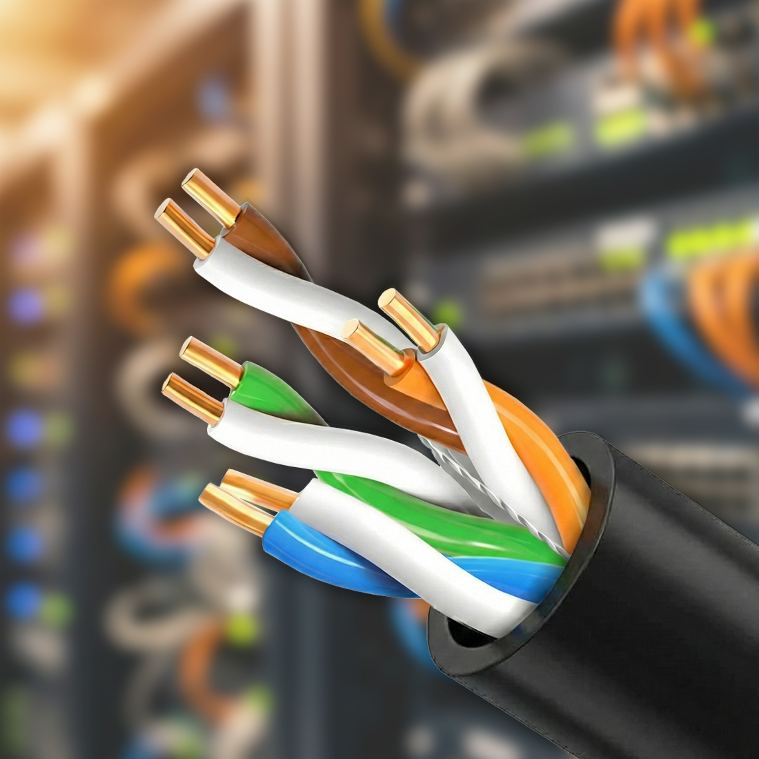 kabel utp cat 5e miedź cu skrętka ethernet przewód sieciowy digitsat instalacja lan profesjonalna sieć