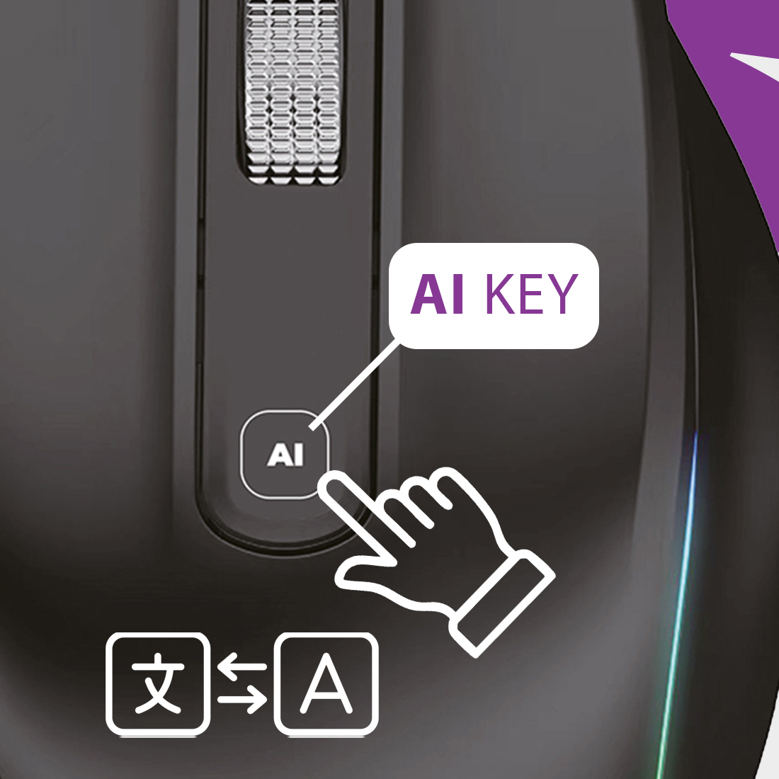 mysz z AI, mysz z tłumaczeniem głosowym, inteligentna mysz komputerowa, mysz do pracy biurowej, mysz premium Spacetronik, mysz bluetooth AI, mysz do nauki języków, mysz nowoczesna technologia, mysz ergonomiczna AI, mysz USB C