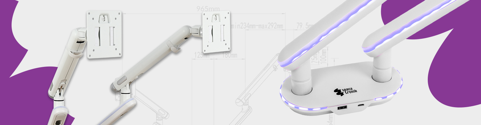 podwójne ramię do monitora SPAF120LUW