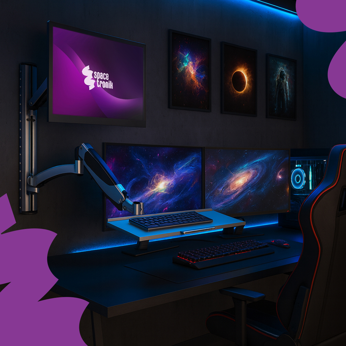 Regulacja uchwytu ściennego na monitor Spacetronik