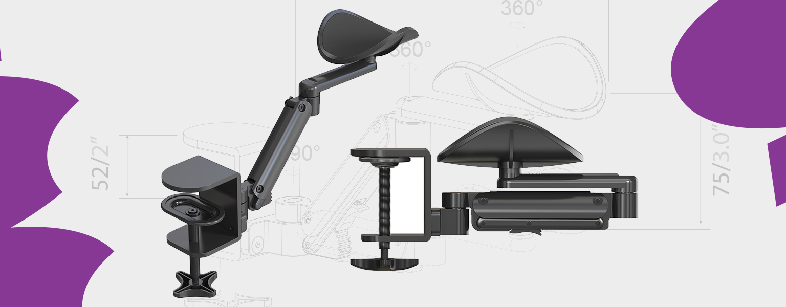 regulowany podłokietnik biurkowy, podłokietnik do biurka ergonomiczny, podłokietnik na nadgarstek, podłokietnik gamingowy, podłokietnik komputerowy, podłokietnik montowany do biurka, ergonomiczny podłokietnik do pracy, podłokietnik Spacetronik SPB025