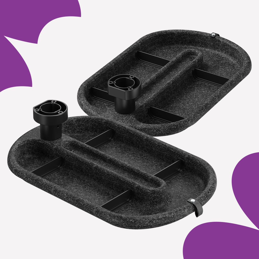 Filcowy organizer pod biurko z przegródkami