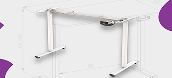 biurko regulowane ręcznie, biurko z korbą, biurko Spacetronik SPE113M, biurko ergonomiczne, biurko do pracy stojącej, biurko z regulacją wysokości, biurko HT167, regulowane biurko stalowe