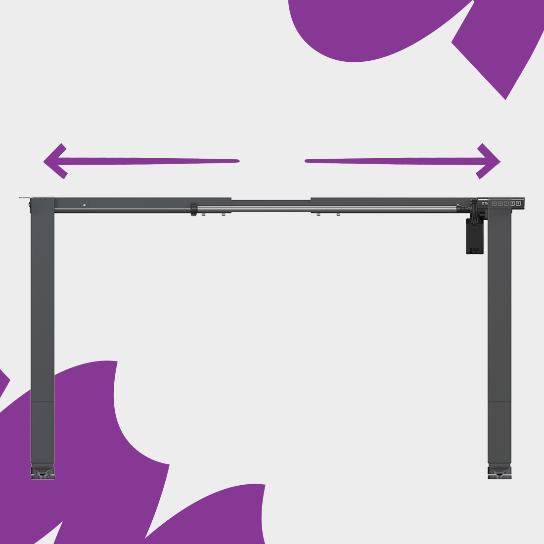 Spacetronik SPE126B, regulowana szerokość 90–135 cm, stalowa konstrukcja, malowanie proszkowe, personalizacja stanowiska, ramiona monitorów, zarządzanie kablami, stabilność, trwałość, nowoczesne biuro