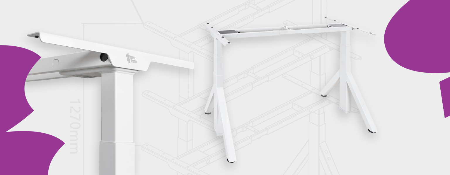 stelaż biurkowy elektryczny, biurko z regulacją wysokości, stelaż SPE239O, biurko ergonomiczne, elektryczny stelaż do biurka, regulowane biurko, stelaż z USB-C, antykolizyjne biurko