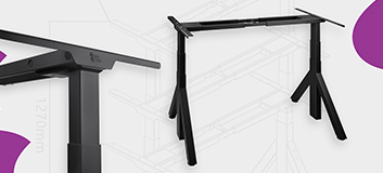 stelaż biurkowy elektryczny, biurko z regulacją wysokości, stelaż SPE239O, biurko ergonomiczne, elektryczny stelaż do biurka, regulowane biurko, stelaż z USB-C, antykolizyjne biurko
