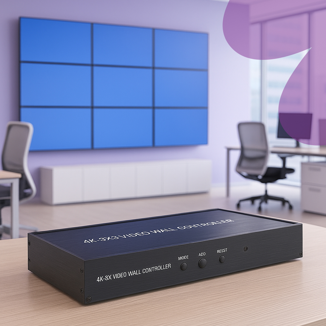 video wall controller 3x3, tryby podziału obrazu, spacetronik sph vw331, kontroler hdmi 4k, video wall modes, podział obrazu 3x3 4x2 2x3