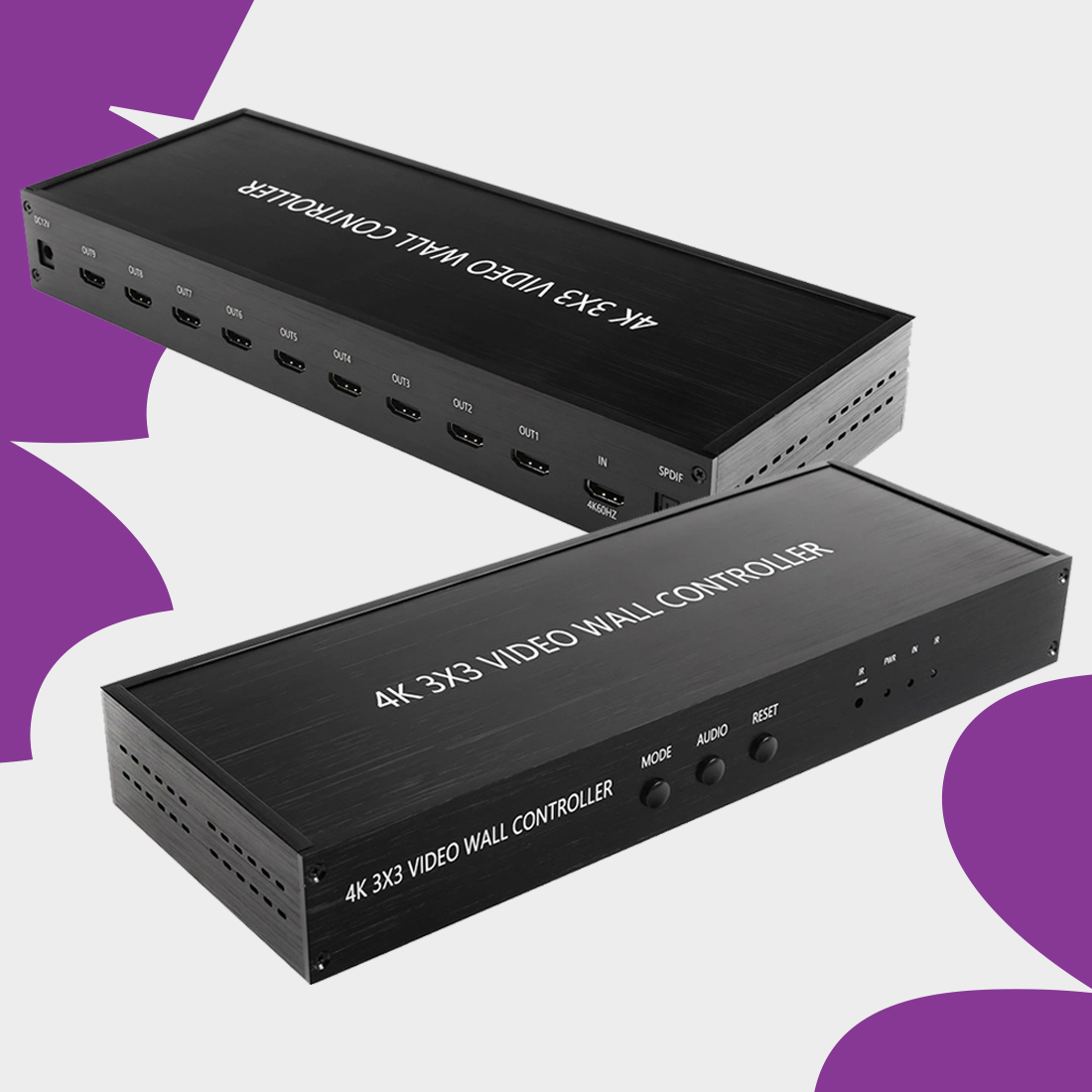 video wall controller, kontroler sciany wideo, spacetronik sph vw331, video wall 3x3, hdmi controller 4k, splitter hdmi 9 ekranow, kontroler projekcji 4k, kontroler do monitorow, kontroler 4k spacetronik, hdmi wall controller