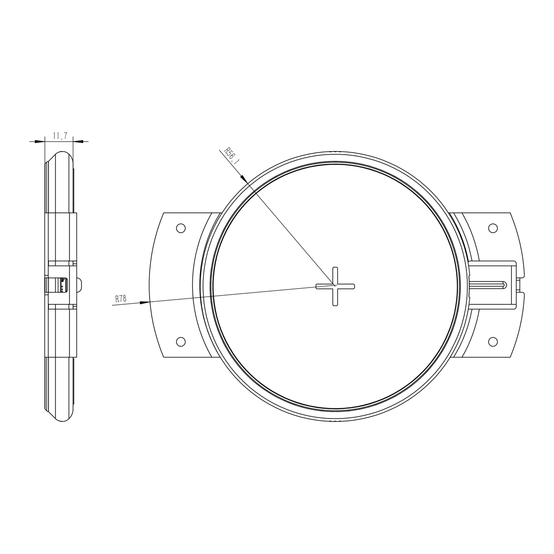 ładowarka bezprzewodowa pod blat, ładowarka indukcyjna pod biurko, Spacetronik SPSRW01BB, ładowarka Qi 10W, ukryta ładowarka do telefonu, podblatowa ładowarka do smartfona, bezprzewodowe ładowanie mebli, charger under desk