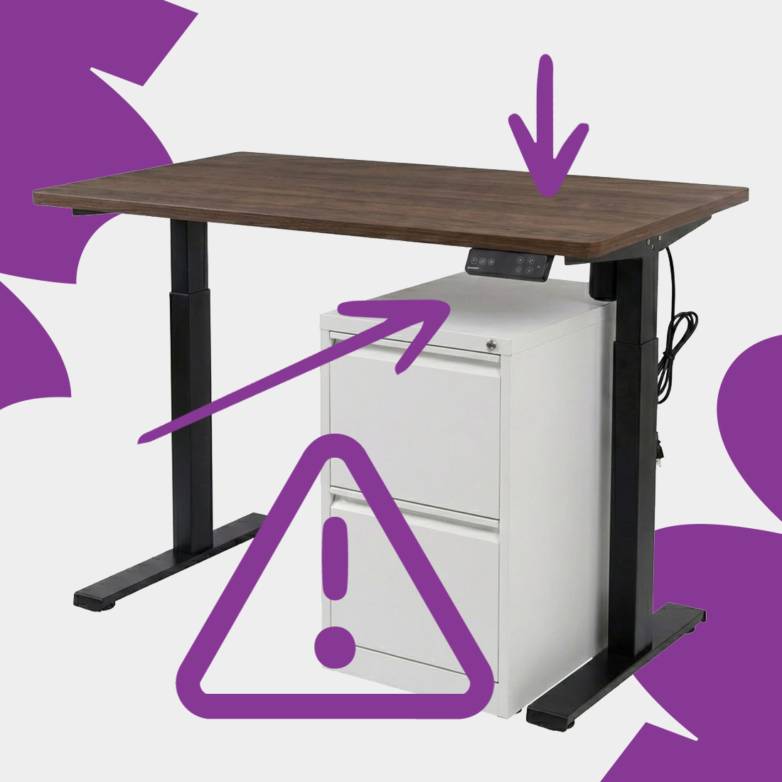 system antykolizyjny stelaż elektryczny, Spacetronik bezpieczeństwo, SPE152B rama regulowana