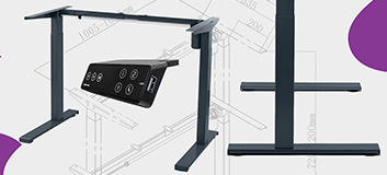 stelaż elektryczny do biurka, regulowany stelaż Spacetronik, SPE-152A, rama elektryczna do blatu, stelaż z regulacją wysokości, ergonomiczny stelaż biurkowy, stelaż antykolizyjny, stelaż jednosilnikowy