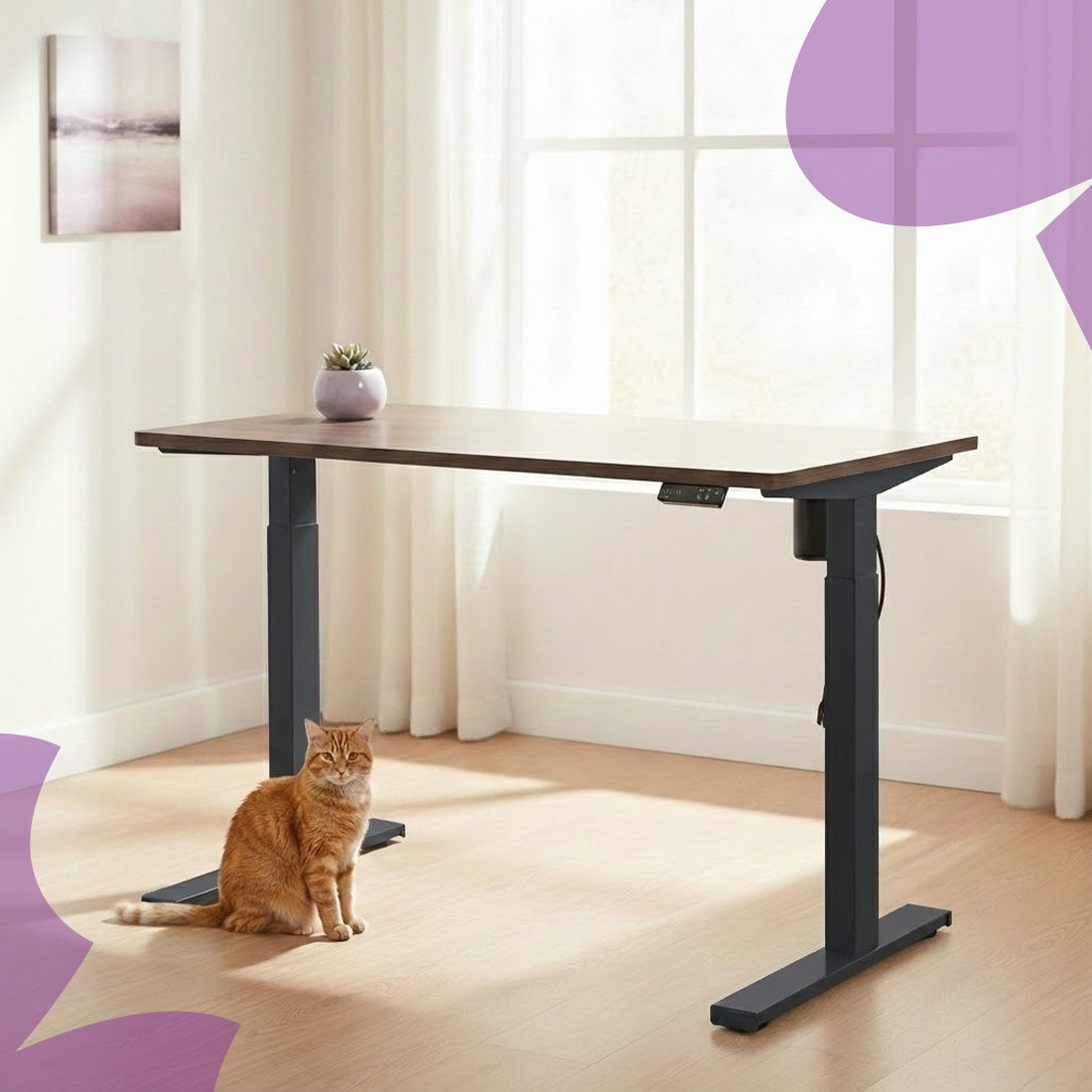 stelaż elektryczny do biurka, regulowany stelaż Spacetronik, SPE-152A, rama elektryczna do blatu, stelaż z regulacją wysokości, ergonomiczny stelaż biurkowy, stelaż antykolizyjny, stelaż jednosilnikowy