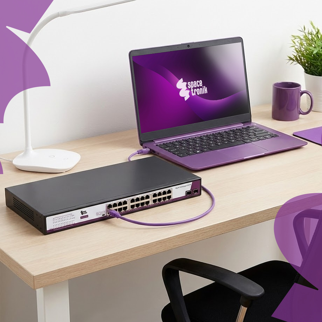 Switch Ethernet, Spacetronik switch, 26 portowy switch, Gigabit switch, switch do biura, switch do domu, szybki switch, sieciowy przełącznik, przełącznik Ethernet, 10/100/1000M switch, VLAN switch, Plug&Play switch, wytrzymały switch, metalowa obudowa switcha, switch z automatyczną negocjacją, przełącznik z LED wskaźnikami, przełącznik z certyfikatami CE, przełącznik z certyfikatami FCC, przełącznik z certyfikatami RoHS, switch z