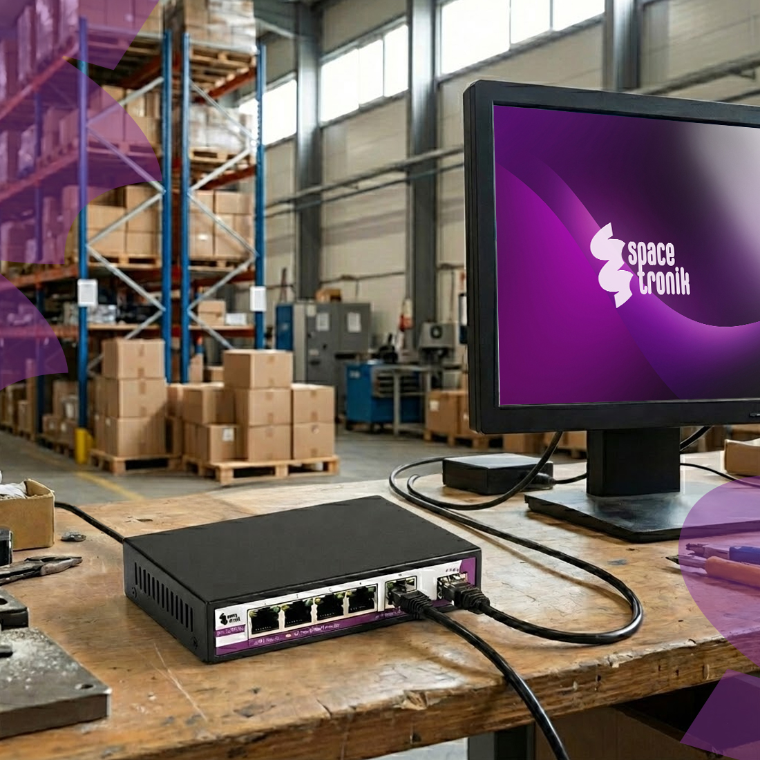 Switch Ethernet, Spacetronik switch, 6 portowy switch, 2,5G switch, 10G switch, switch do biura, switch do domu, szybki switch, sieciowy przełącznik, przełącznik Ethernet, 2,5G switch, VLAN switch, Plug&Play switch, wytrzymały switch, metalowa obudowa switcha, switch z automatyczną negocjacją, przełącznik z LED wskaźnikami, przełącznik z certyfikatami CE, przełącznik z certyfikatami FCC, przełącznik z certyfikatami RoHS, switch z funkcją Loop alarm, inteligentny switch, switch sieciowy, switch z