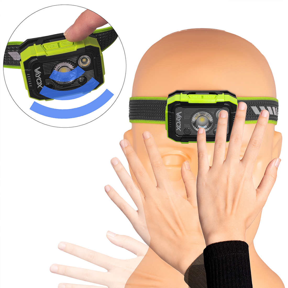 latarka czujnik ruchu, czołówka bezdotykowa, latarka gesture control, latarka vayox sensor, latarka smart, czołówka profesjonalna, latarka usb c, latarka outdoor, latarka ip44, latarka terenowa