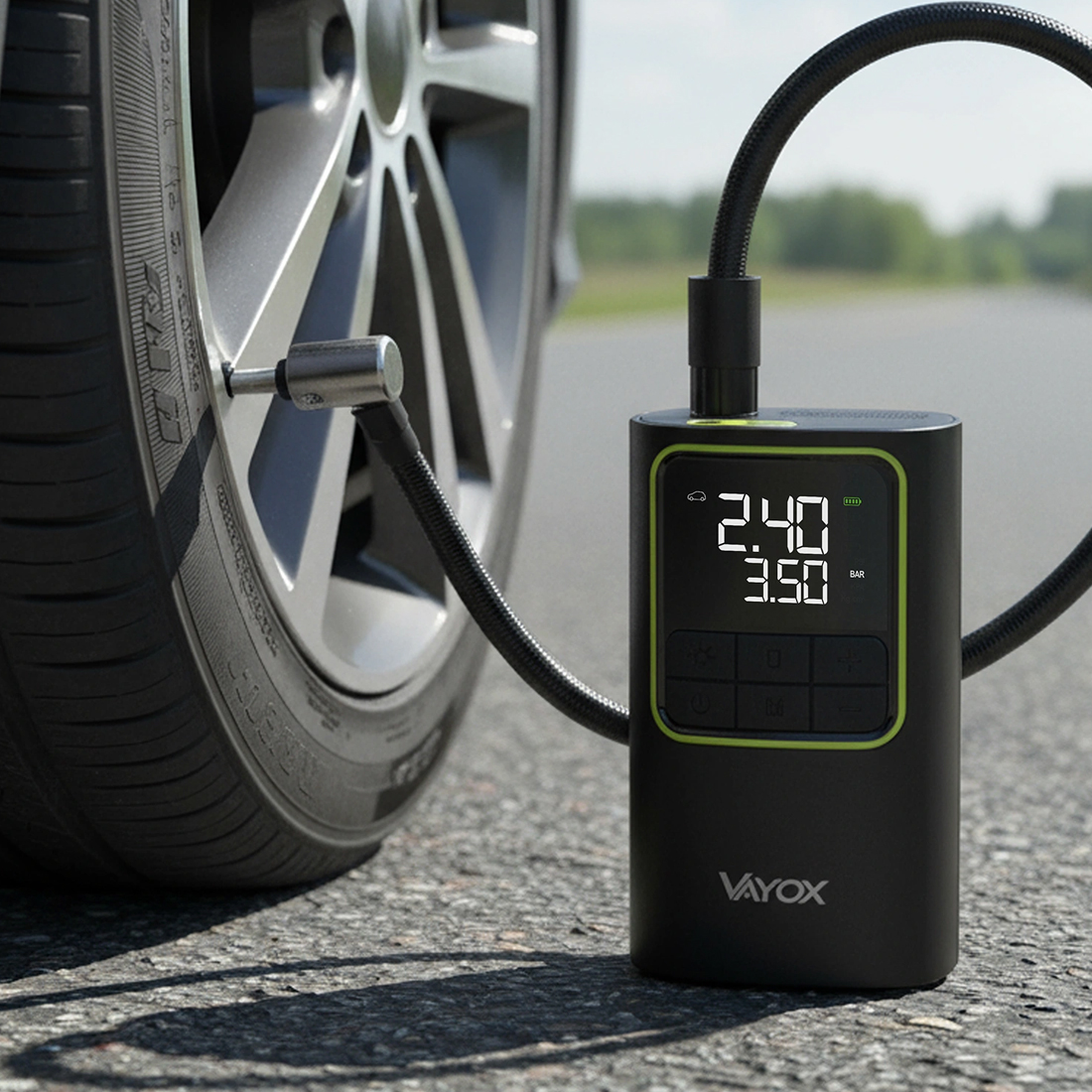 kompresor 20 lmin szybkie pompowanie pompka vayox 205 55 r16