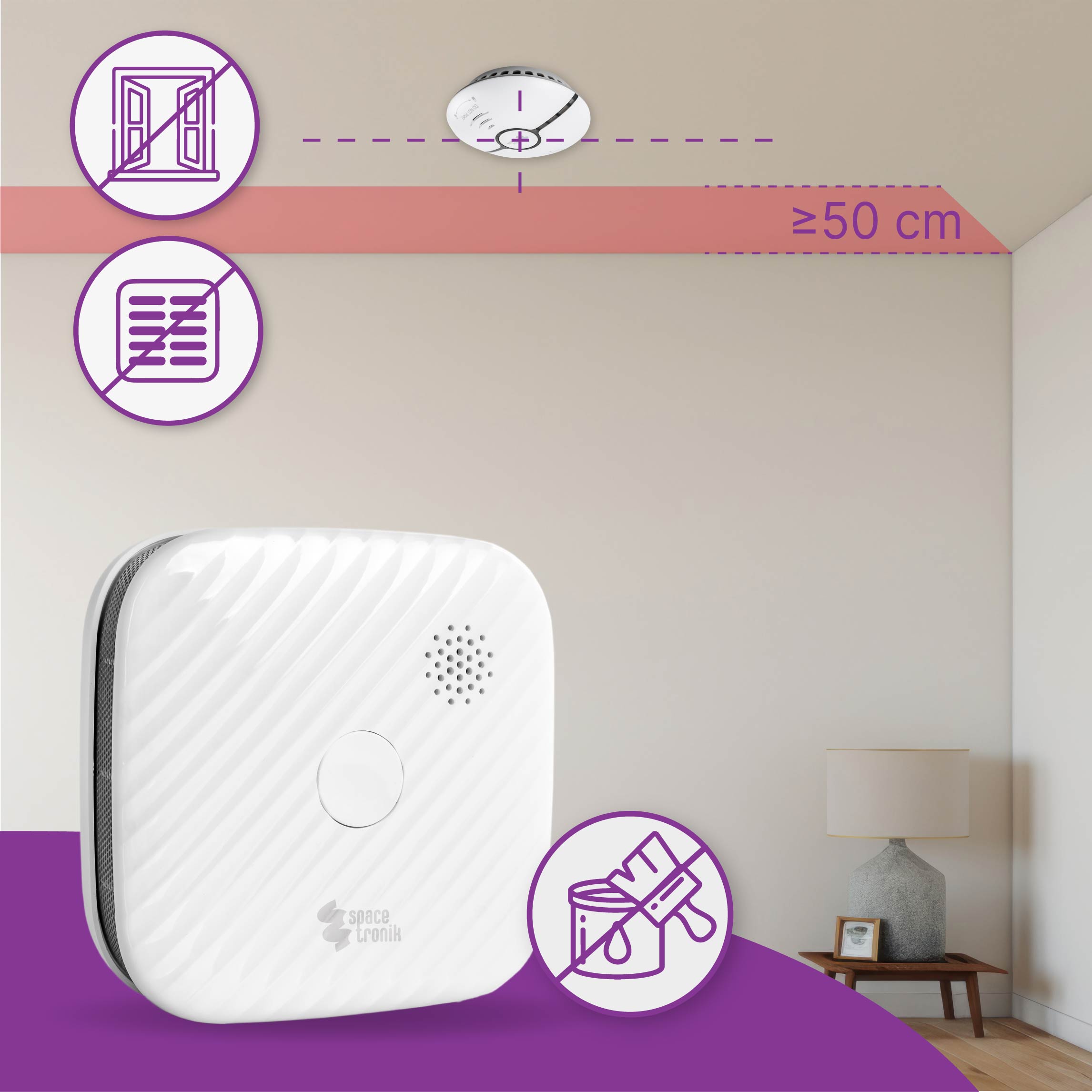 Czujka dymu SL-DS02 – bezprzewodowy czujnik przeciwpożarowy z WiFi