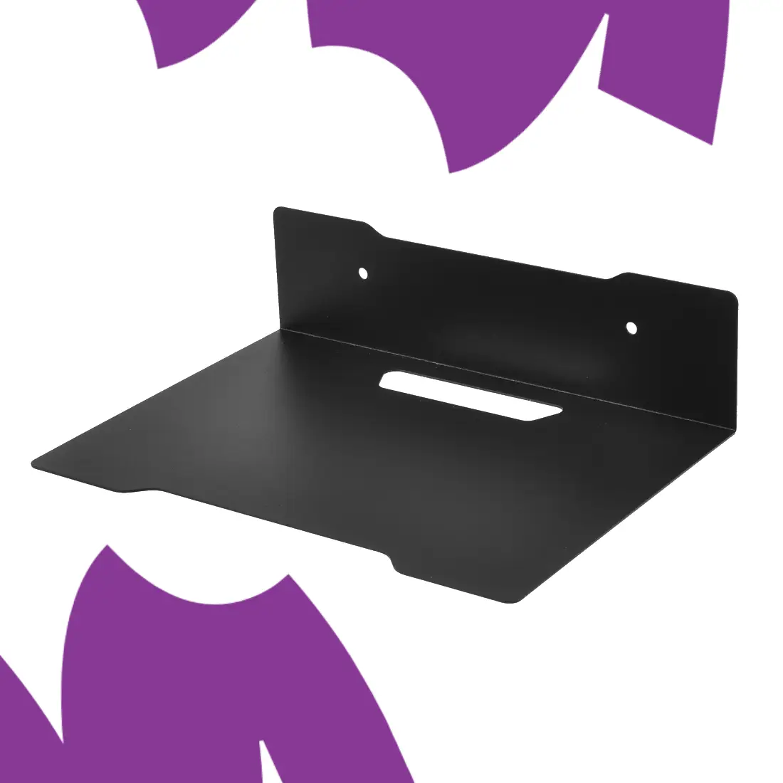 półka metalowa loft czarna wisząca pod dekoder router