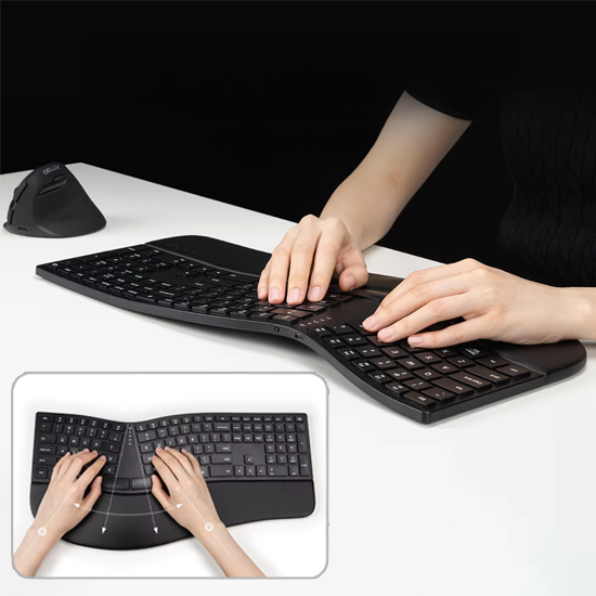 Klawiatura ergonomiczna Delux GM909 design
